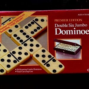 Double Six Jumbo Dominoes - Tan